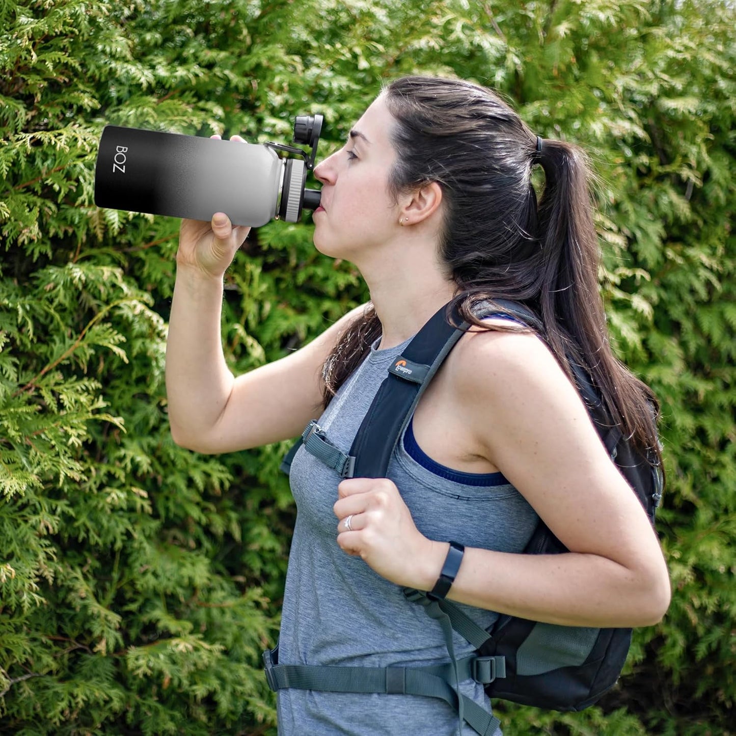 BOZ Stainless Steel Vacuum Insulated Water Bottle 32 oz - Gradient Black