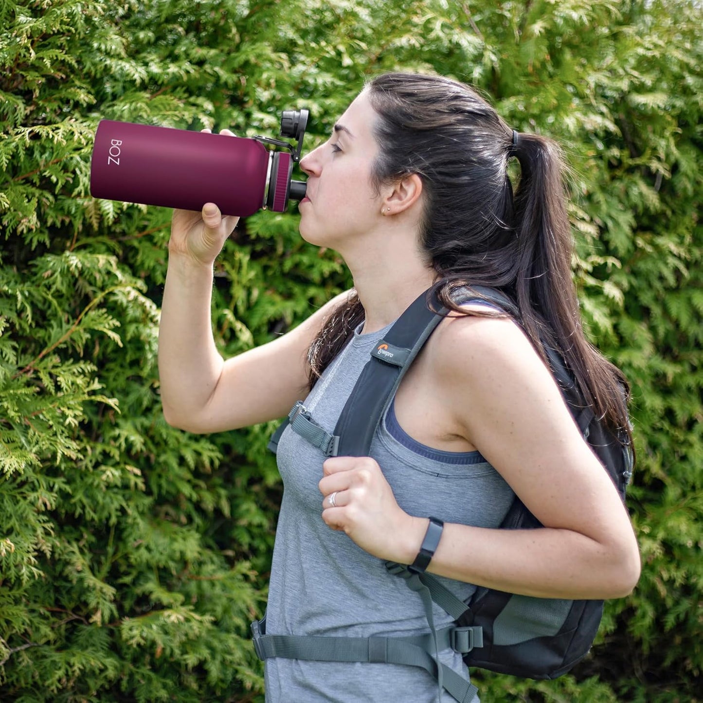 BOZ Stainless Steel Vacuum Insulated Water Bottle 32 oz - Plum