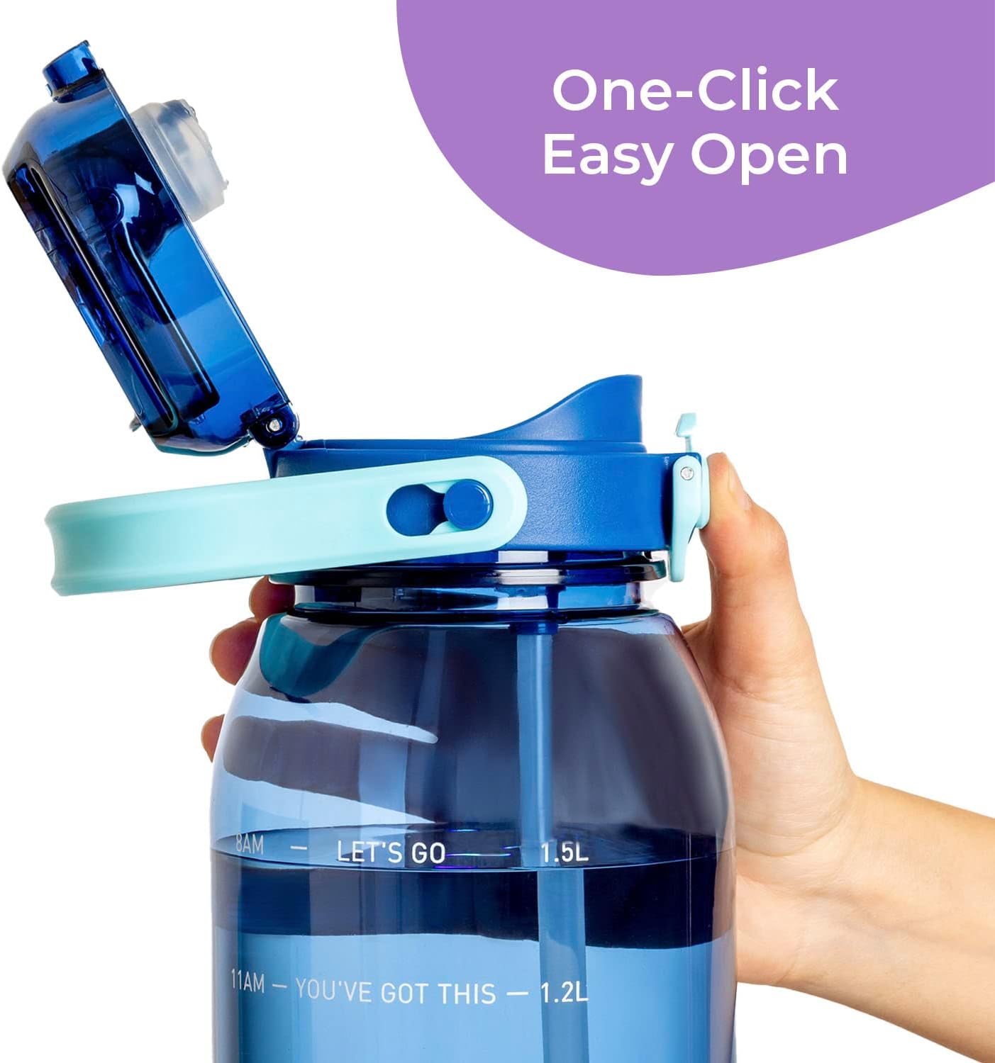 BOZ 60 oz pink one click easy open