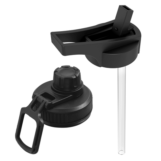 BOZ Replacement Lids for BOZ Stainless Steel Water Bottle XL - with Spout Lid and Straw Lid