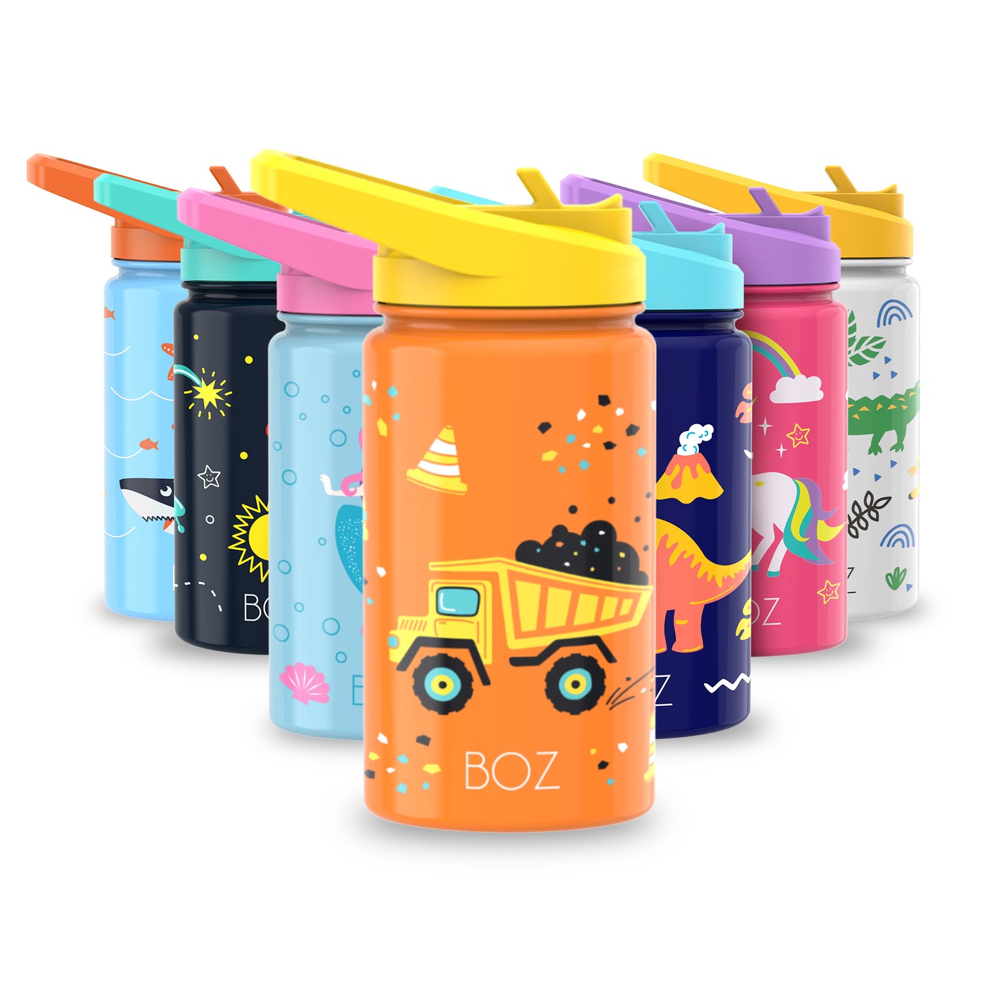 Construction kids water bottle variation