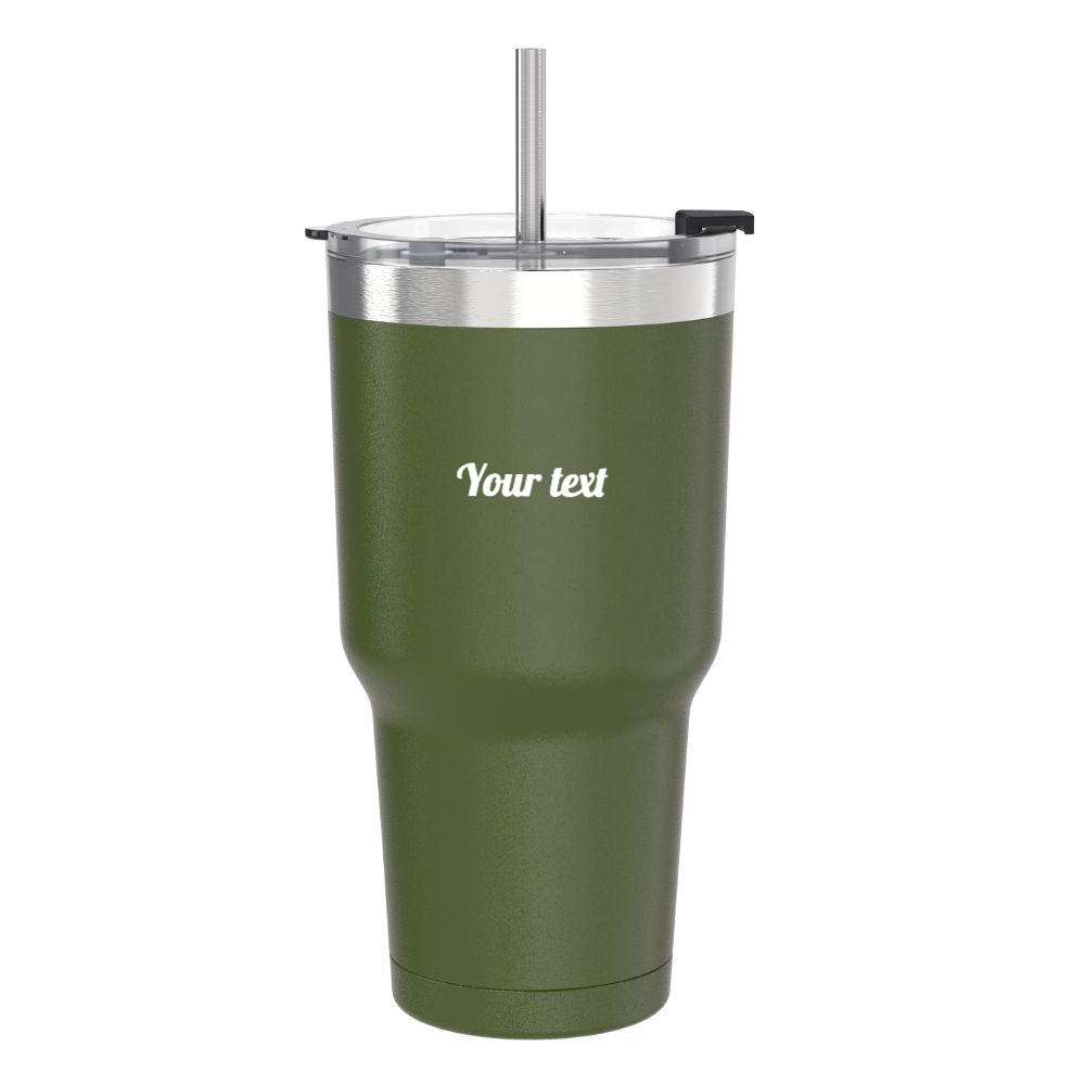 BOZ Stainless Steel Insulated Tumbler 30 oz - Customizable Dark Green