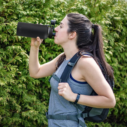 2 pack blue and black vacuum insulated water bottle