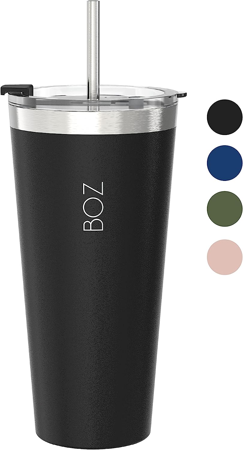 22 oz black vacuum sealed tumbler