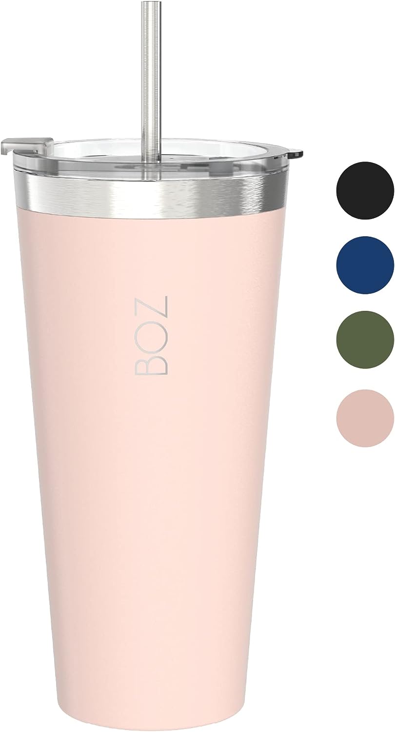 22 oz pink vacuum sealed tumbler