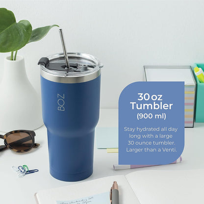 30 Oz blue insulated tumbler