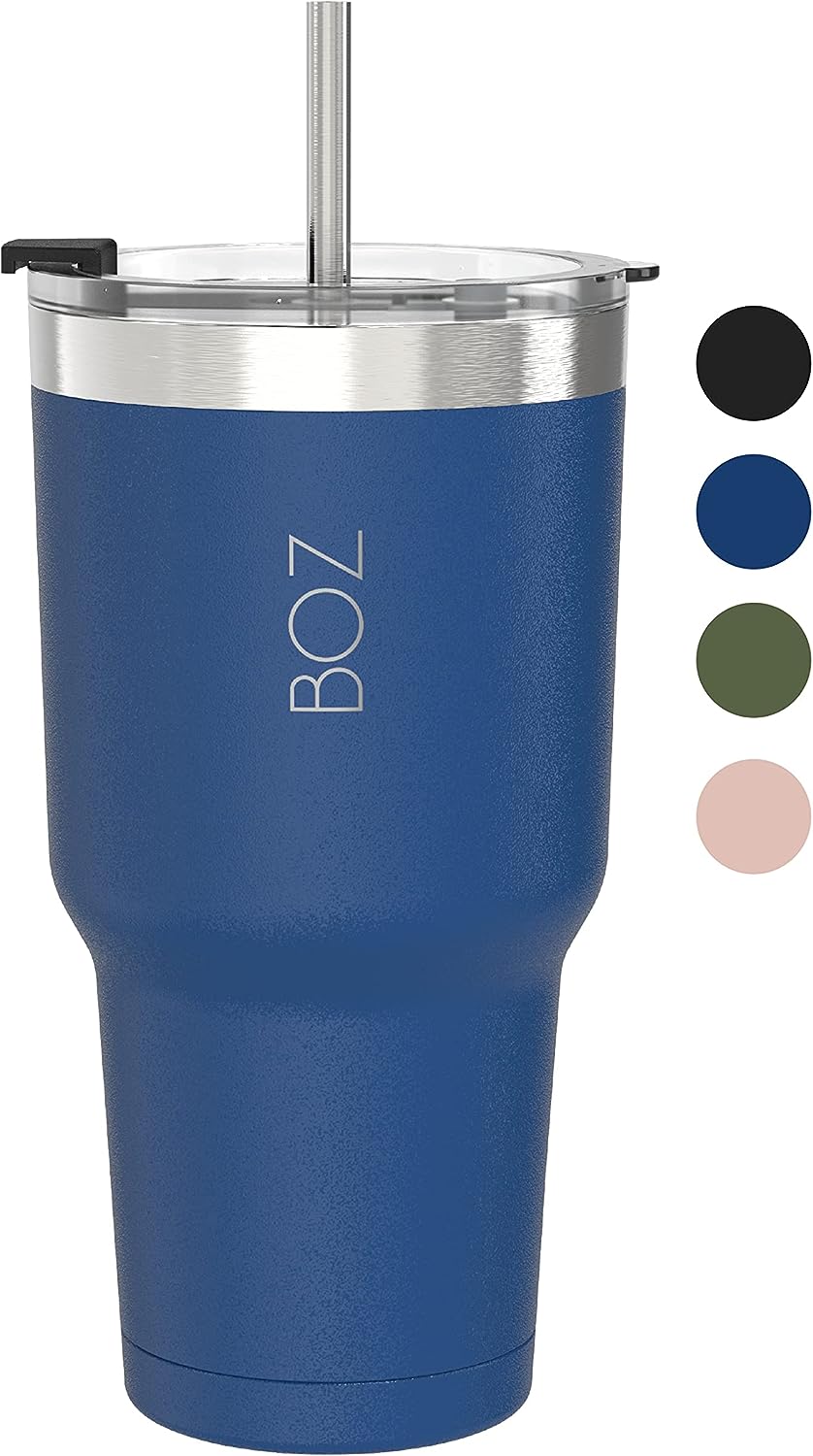 30 oz blue vacuum sealed tumbler