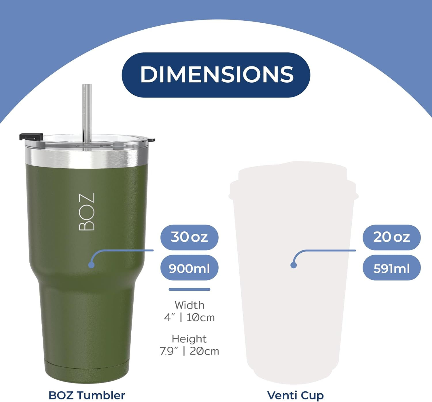 30 oz insulated water bottle dimensions