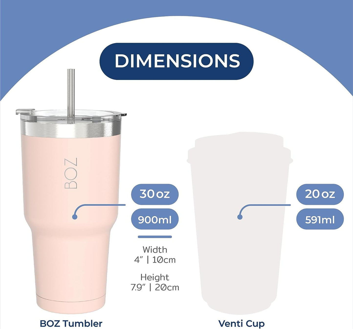 30 oz pink insulated water bottle dimensions