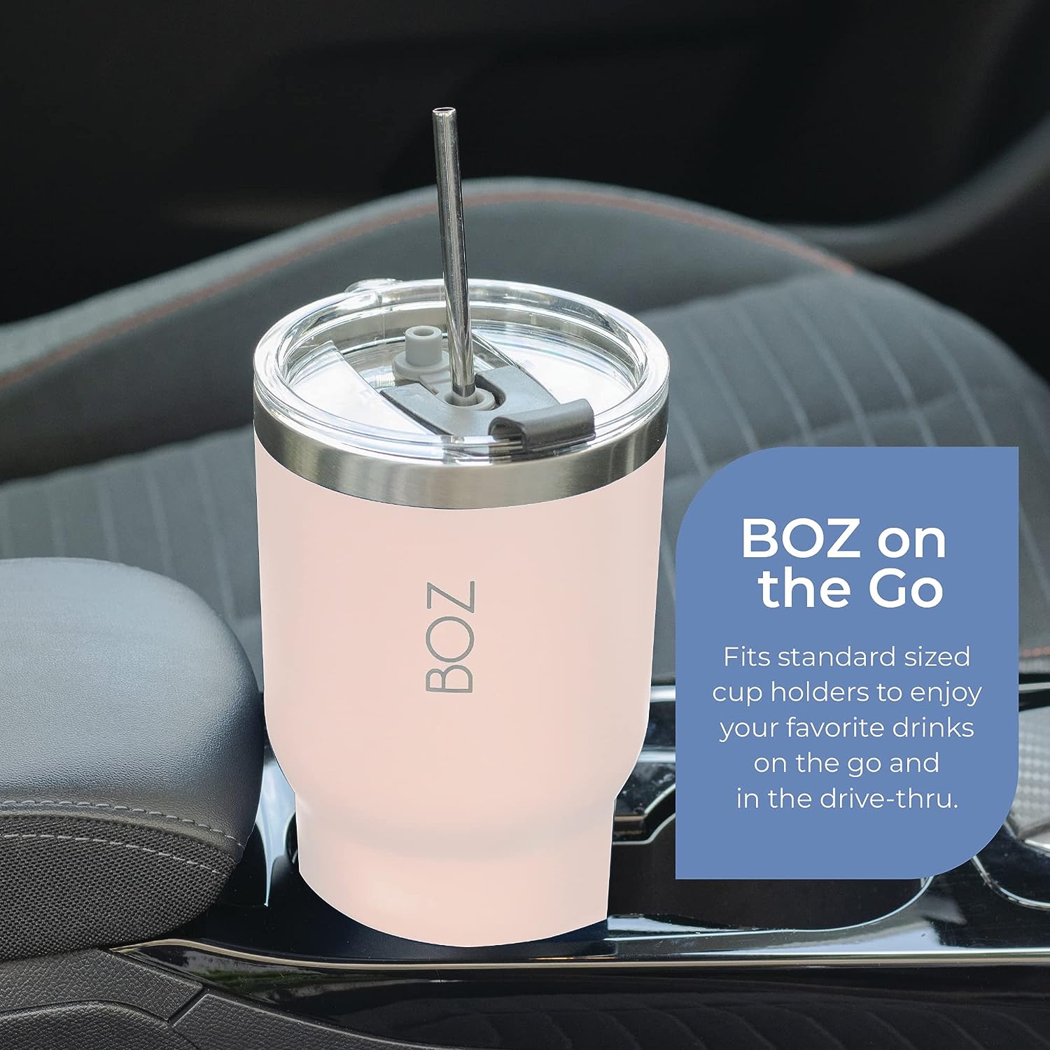 30 oz pink tumbler fits cup holders