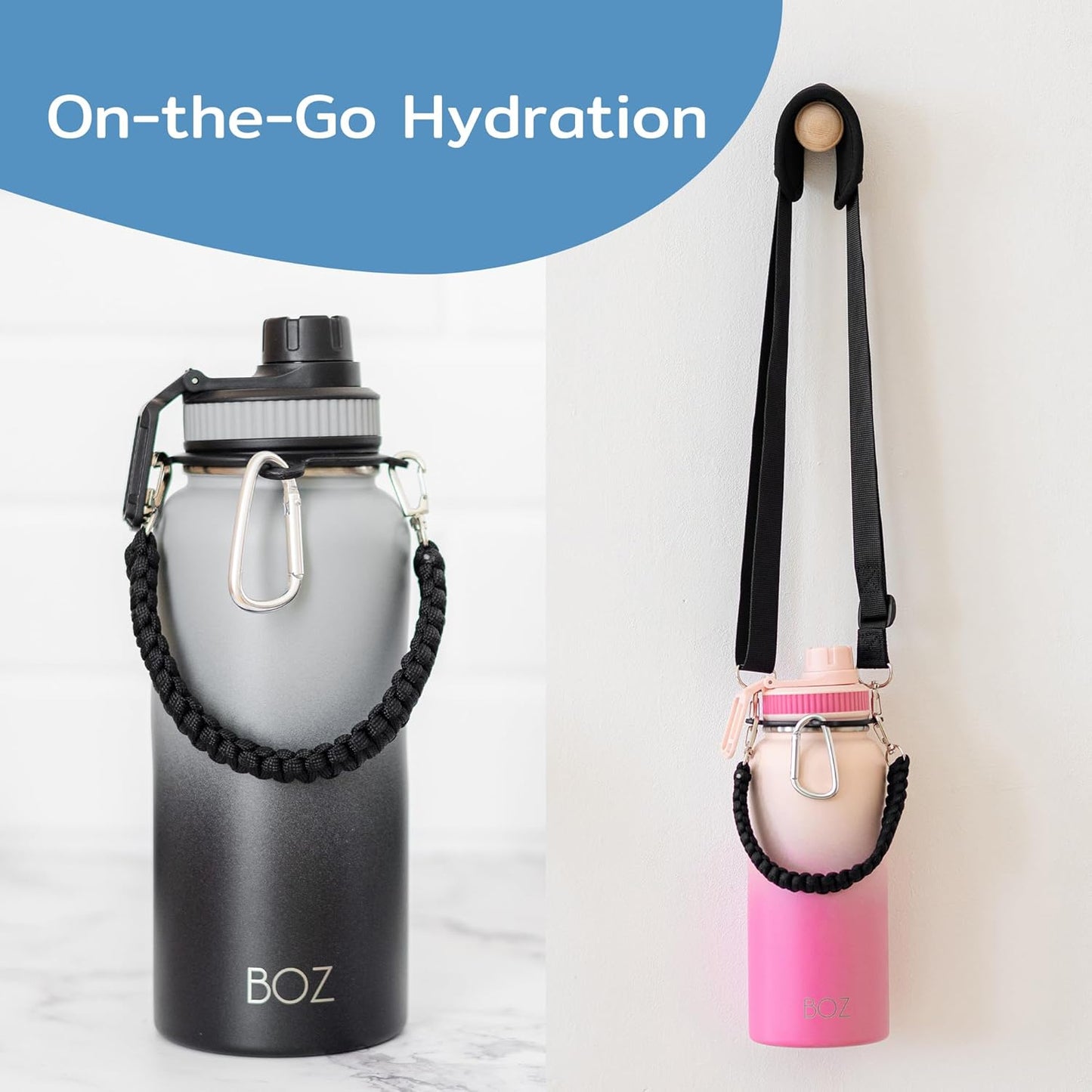 BOZ 32 oz Water Bottle Carrier Set