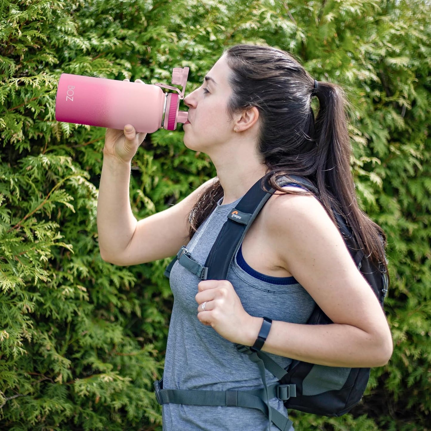 BOZ Stainless Steel Vacuum Insulated Water Bottle 32 oz - Gradient Pink