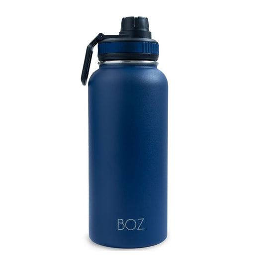 BOZ 32 oz blue stainless steel water bottle