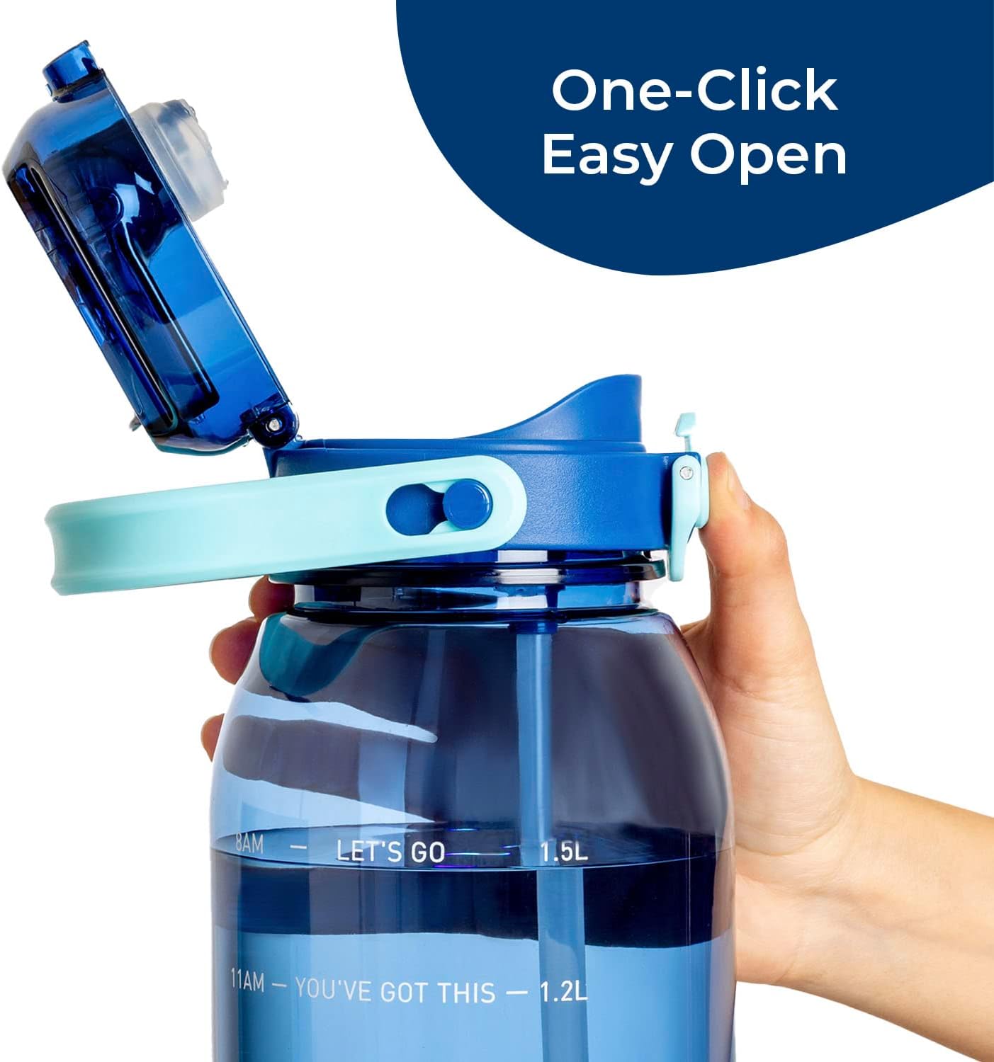 one click easy open water bottle