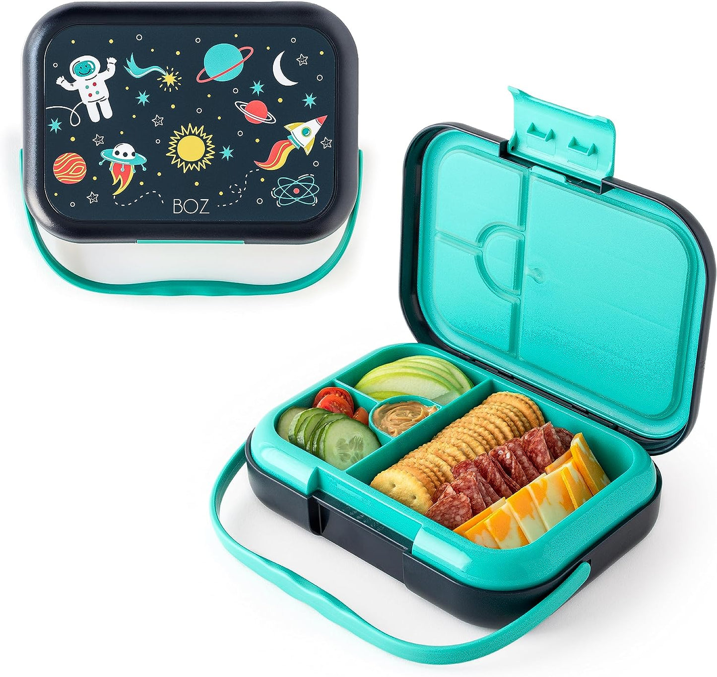 BOZ Bento Box for Kids - Kids Bento Lunch Box - Space