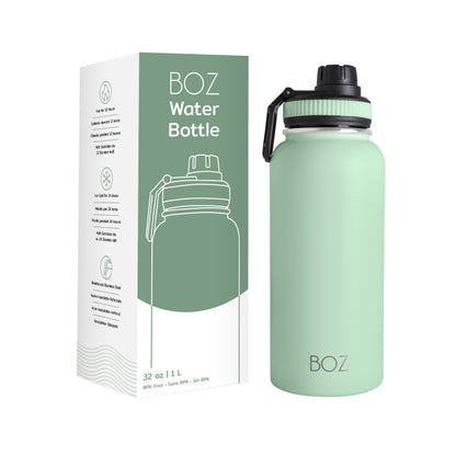 BOZ Stainless Steel Vacuum Insulated Water Bottle 32 oz - Green