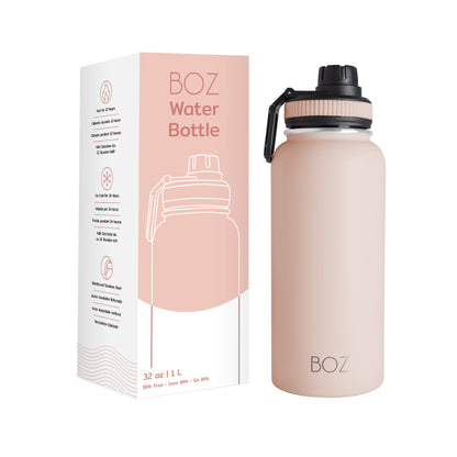 BOZ Stainless Steel Vacuum Insulated Water Bottle 32 oz - Pink