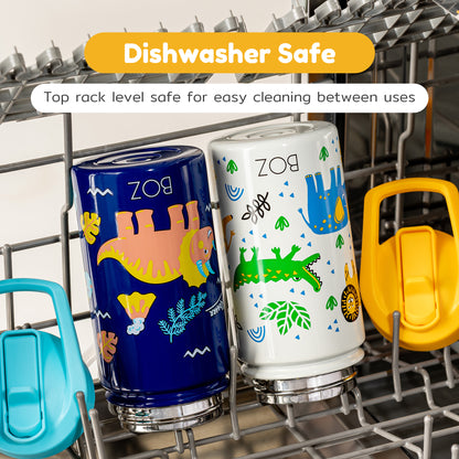 Construction dishwasher safe kids water bottle