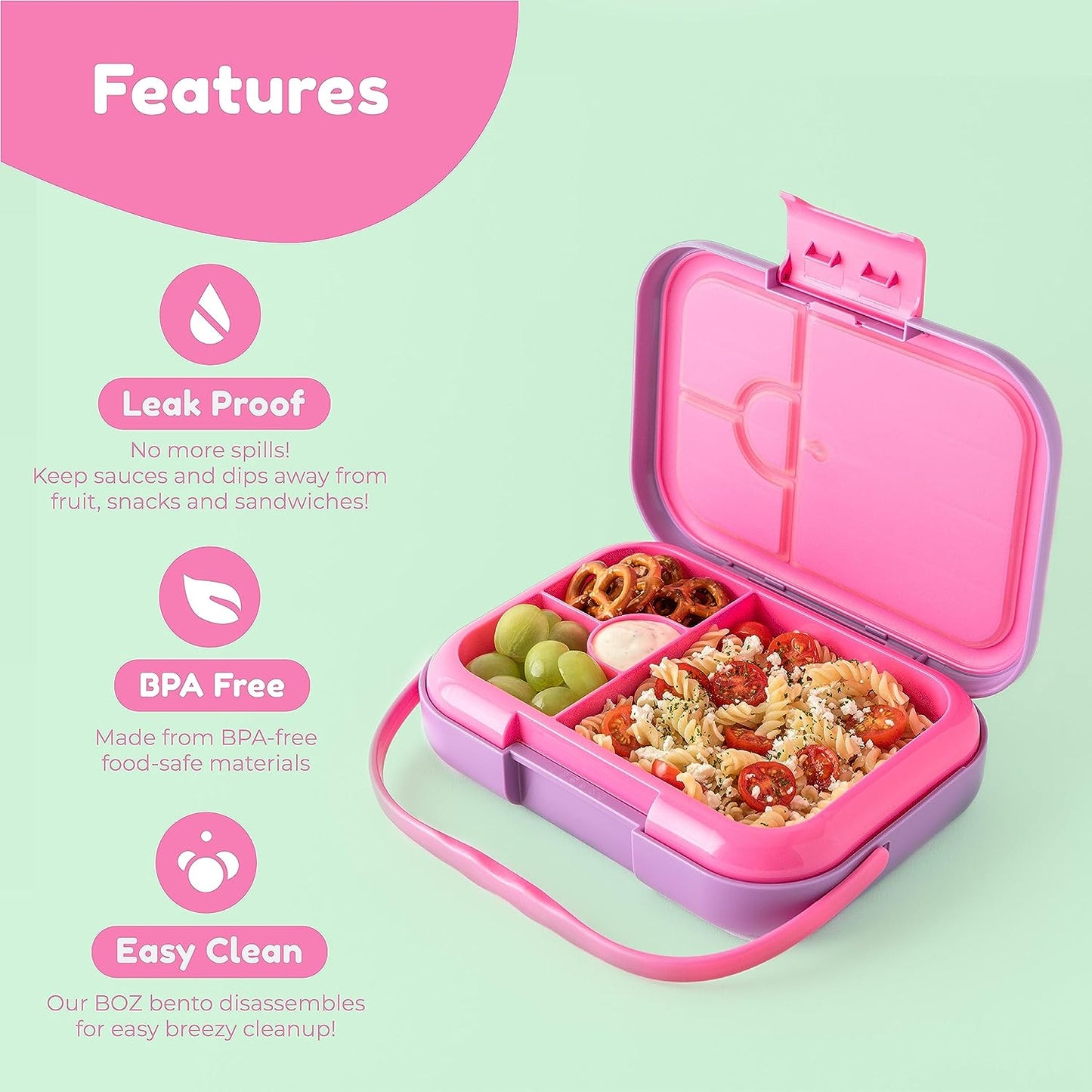 Easy to clean unicorn bento lunch box