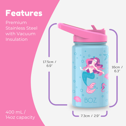 mermaid insulated water bottle