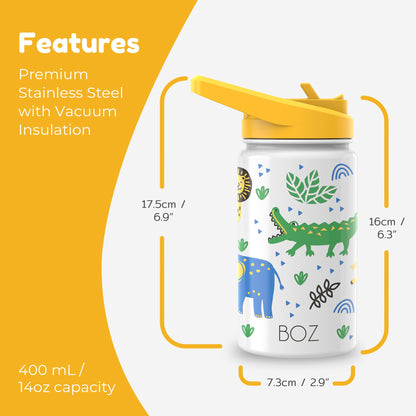 Safari kids insulated water bottle features