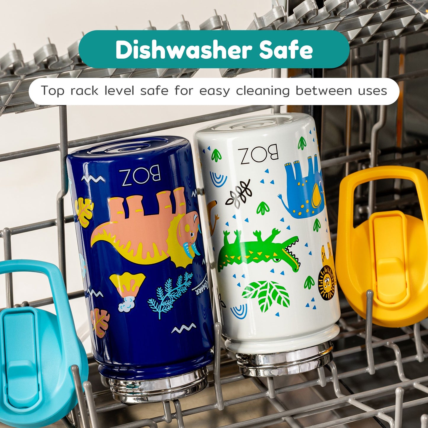 Space dishwasher safe kids water bottle