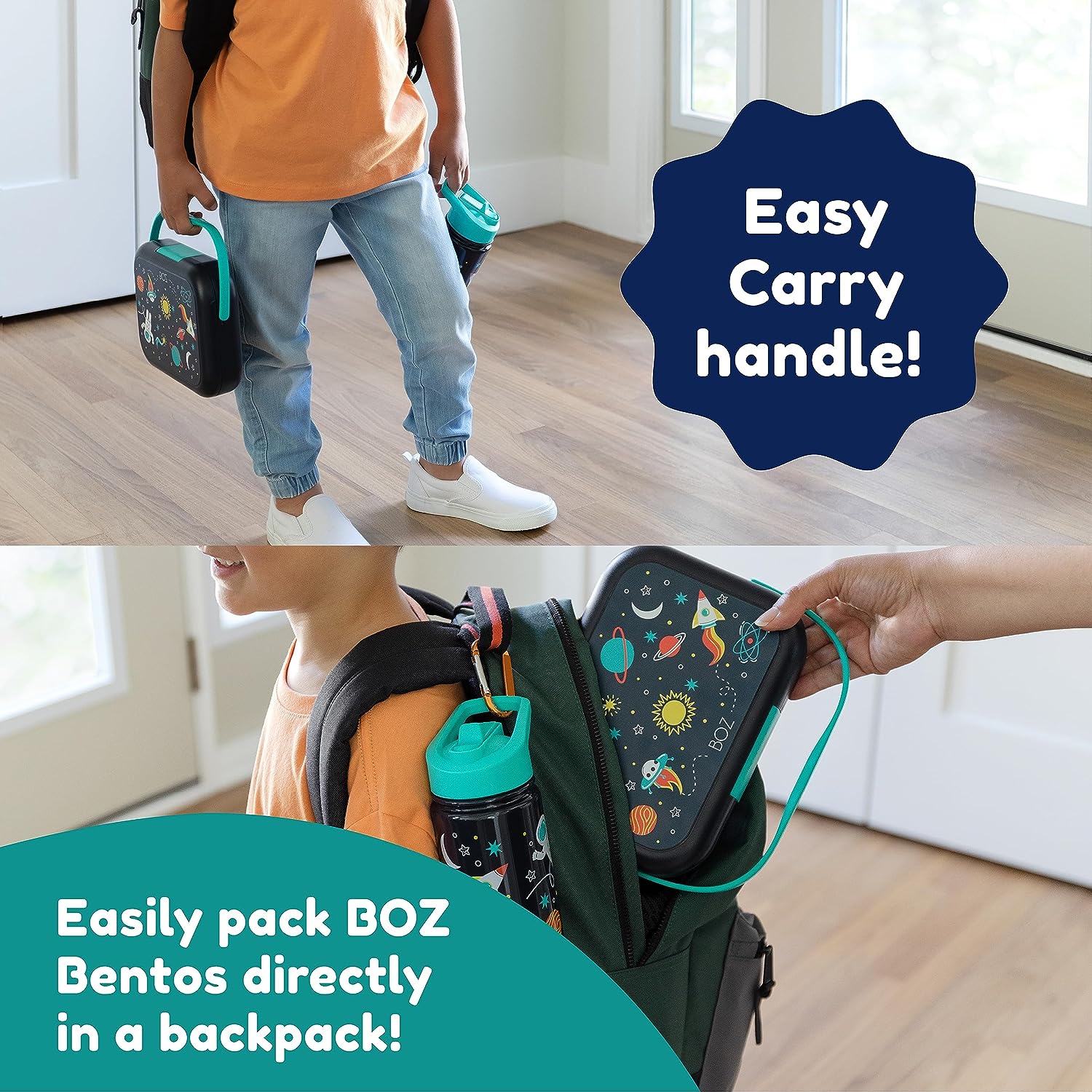 bento lunch box with easy carry handle