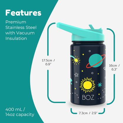 space kids insulated water bottle features